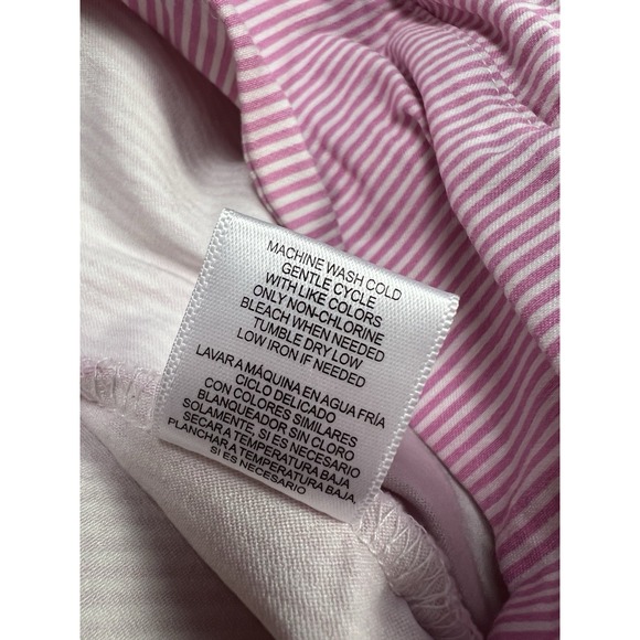 Savion Skorts Womens‎ Large Pink Pinstriped Mini Short Stretchy Rayon Blend - Picture 12 of 13